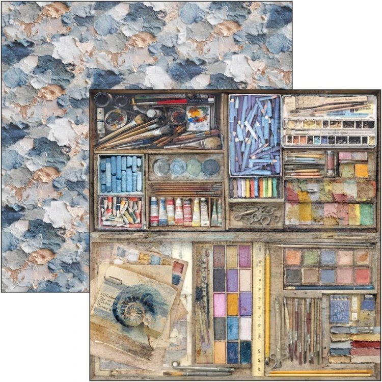 Zestaw papierów do scrapbookingu 20x20 An Artist Journey CBH092 12 arkuszy Ciao Bella