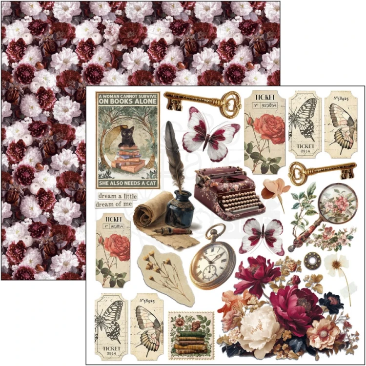 Zestaw papierów do scrapbookingu 15x15 Book Lovers CBQE091 24 arkusze Ciao Bella