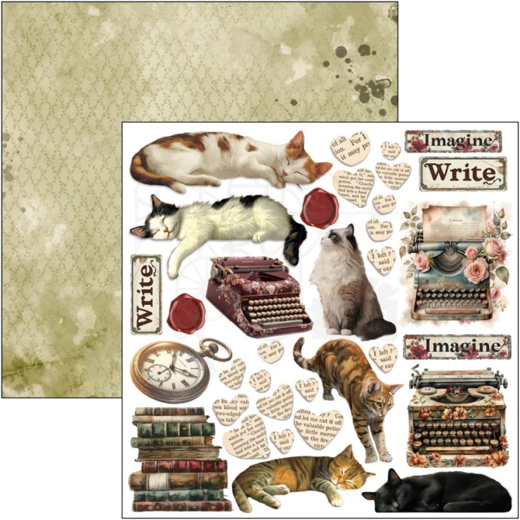 Zestaw papierów do scrapbookingu 15x15 Book Lovers CBQE091 24 arkusze Ciao Bella