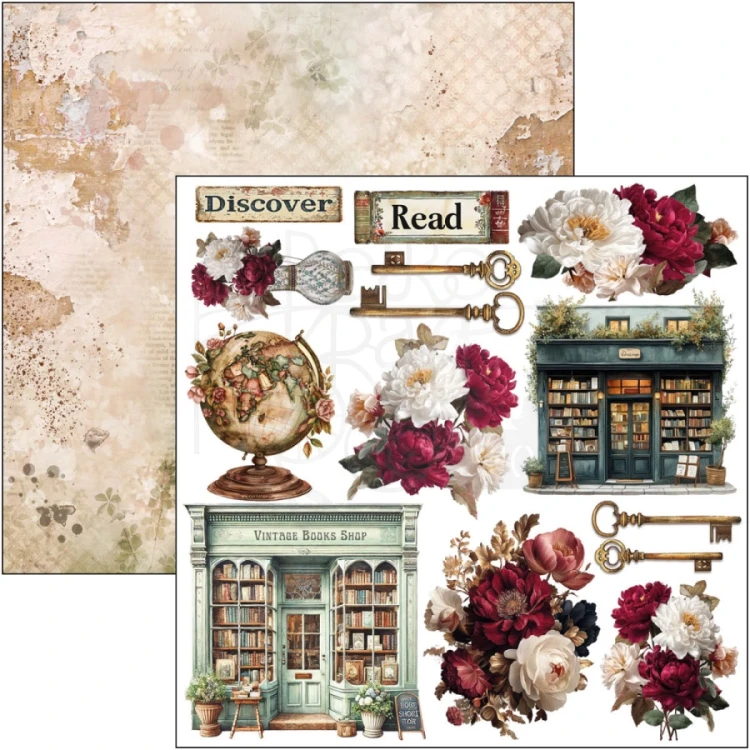 Zestaw papierów do scrapbookingu 15x15 Book Lovers CBQE091 24 arkusze Ciao Bella