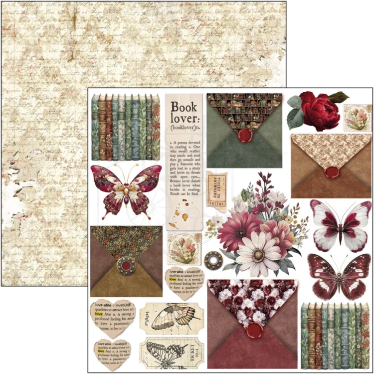 Zestaw papierów do scrapbookingu 15x15 Book Lovers CBQE091 24 arkusze Ciao Bella