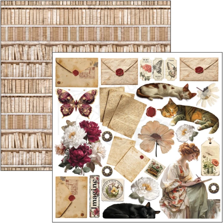 Zestaw papierów do scrapbookingu 15x15 Book Lovers CBQE091 24 arkusze Ciao Bella