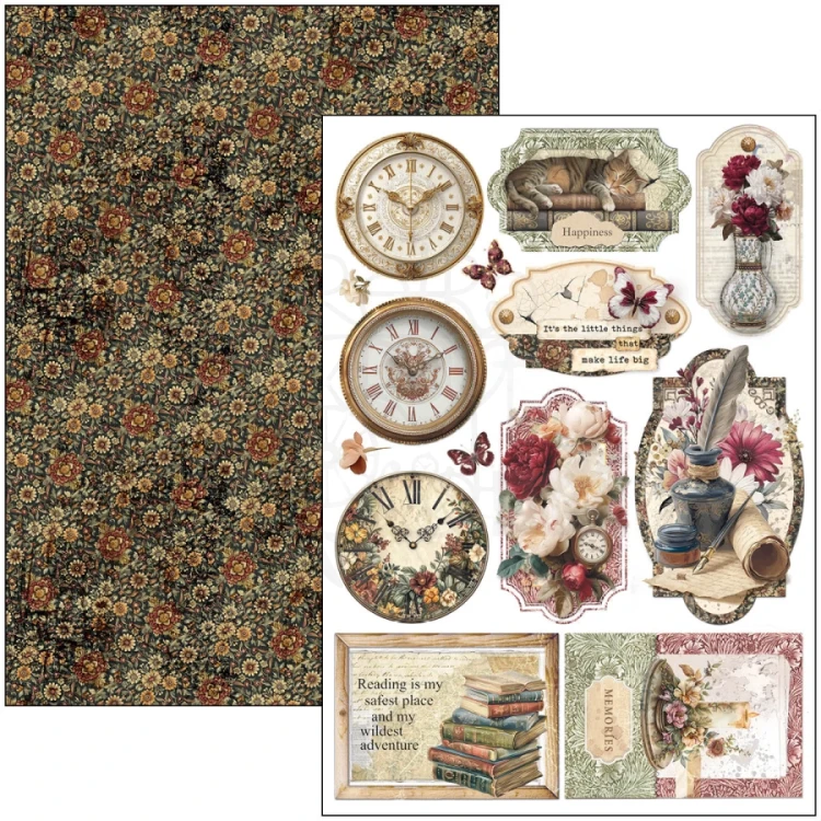 Zestaw papierów do scrapbookingu A4 Book Lovers CBCL091 9 arkuszy Ciao Bella