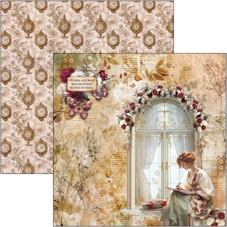 Zestaw papierów do scrapbookingu 20x20 Book Lovers CBH091 12 arkuszy Ciao Bella