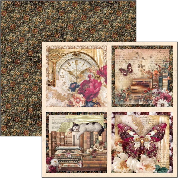 Zestaw papierów do scrapbookingu 20x20 Book Lovers CBH091 12 arkuszy Ciao Bella