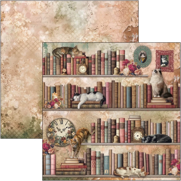 Zestaw papierów do scrapbookingu 20x20 Book Lovers CBH091 12 arkuszy Ciao Bella