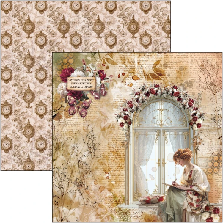 Zestaw papierów do scrapbookingu 30x30 Book Lovers CBPM091 12 arkuszy Ciao Bella