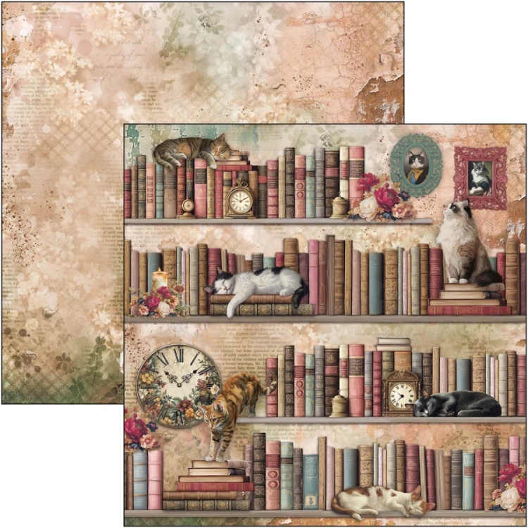 Zestaw papierów do scrapbookingu 30x30 Book Lovers CBPM091 12 arkuszy Ciao Bella