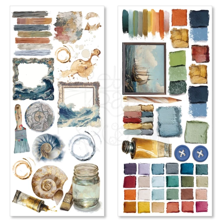 Naklejki foliowe do scrapbookingu An Artist Journey CBI008 5 arkuszy Ciao Bella