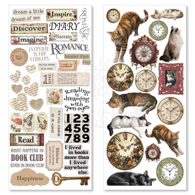 Naklejki foliowe do scrapbookingu Book Lovers CBI007 5 arkuszy Ciao Bella