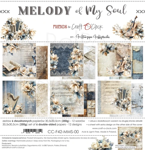 Zestaw papierów do scrapbookingu 30x30 Melody of My Soul CC-F42-MMS-00 Craft O'Clock
