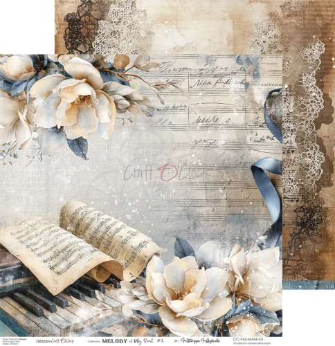 Zestaw papierów do scrapbookingu 30x30 Melody of My Soul CC-F42-MMS-00 Craft O'Clock