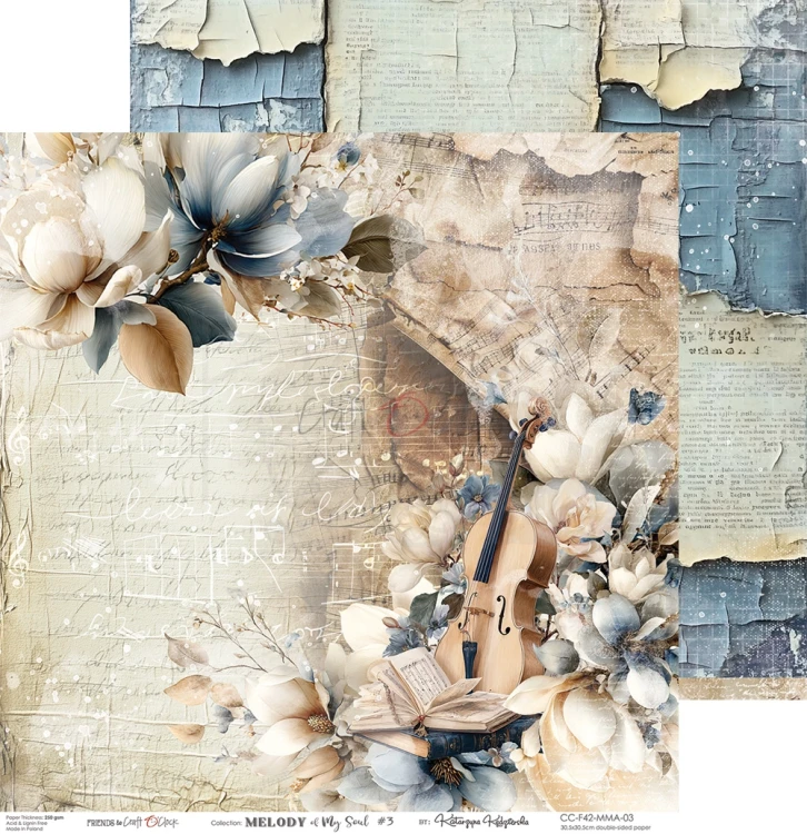 Zestaw papierów do scrapbookingu 30x30 Melody of My Soul CC-F42-MMS-00 Craft O'Clock