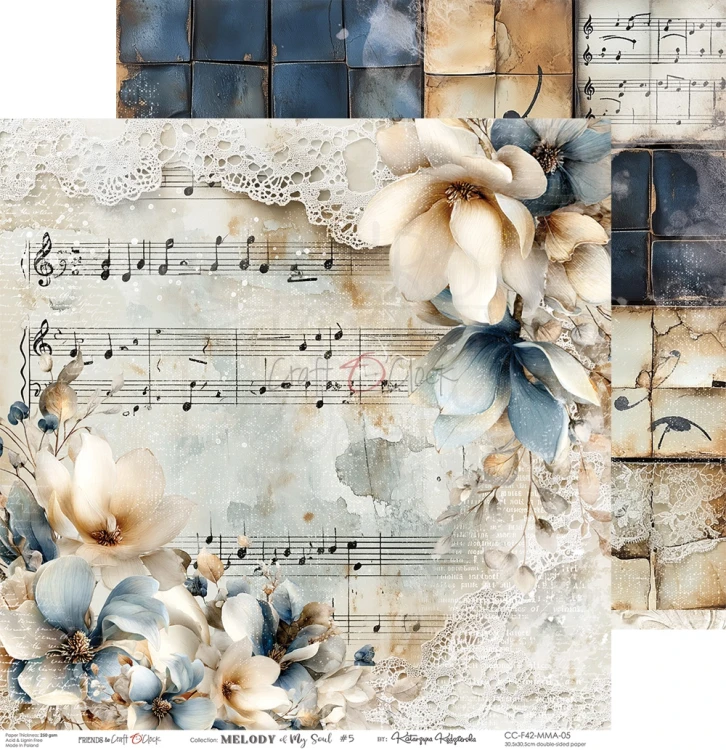 Zestaw papierów do scrapbookingu 30x30 Melody of My Soul CC-F42-MMS-00 Craft O'Clock