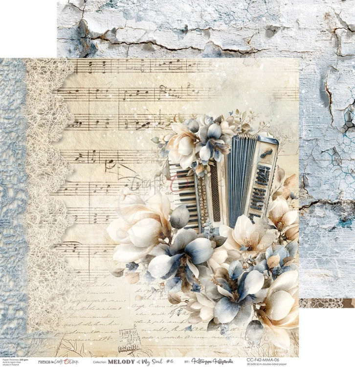 Zestaw papierów do scrapbookingu 30x30 Melody of My Soul CC-F42-MMS-00 Craft O'Clock