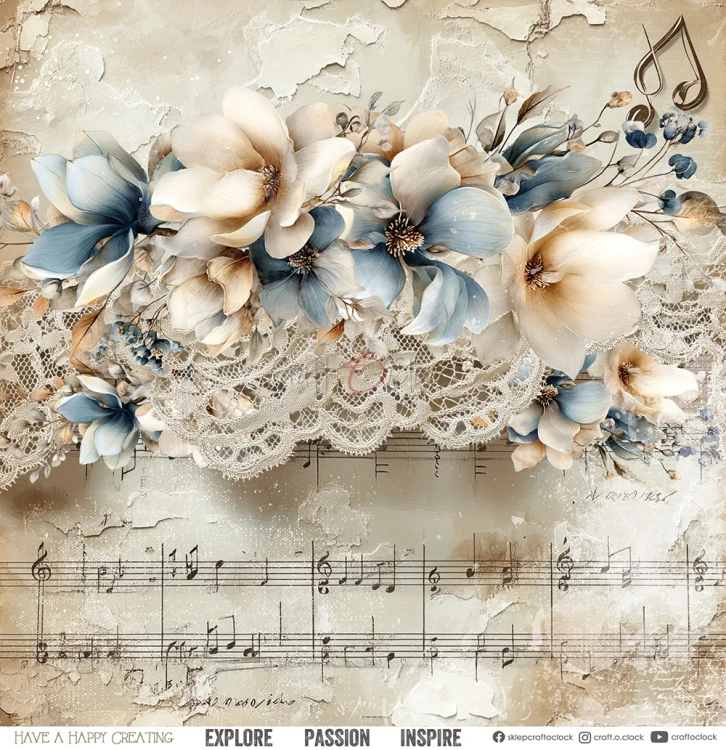 Zestaw papierów do scrapbookingu 30x30 Melody of My Soul CC-F42-MMS-00 Craft O'Clock