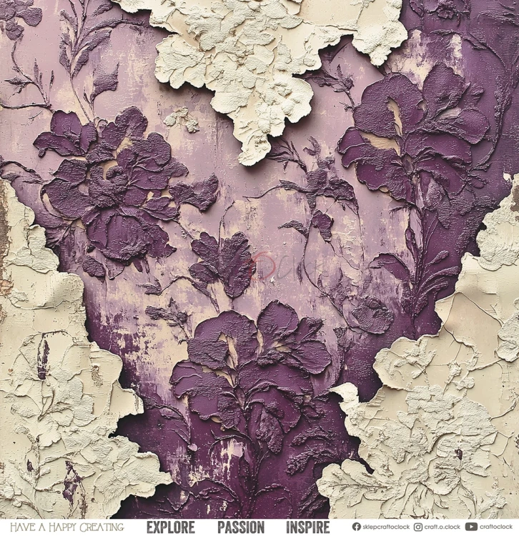 Zestaw papierów do scrapbookingu 30x30 Plum &amp; Caramel CC-C80-PC-00 Craft O'Clock