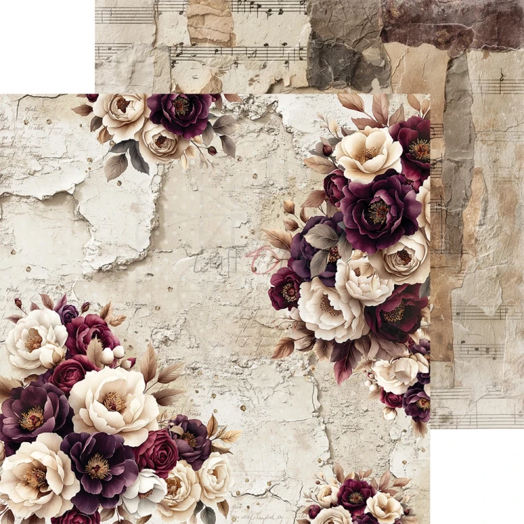 Zestaw papierów do scrapbookingu 20x20 Plum &amp; Caramel CC-C80-PC-07 Craft O'Clock