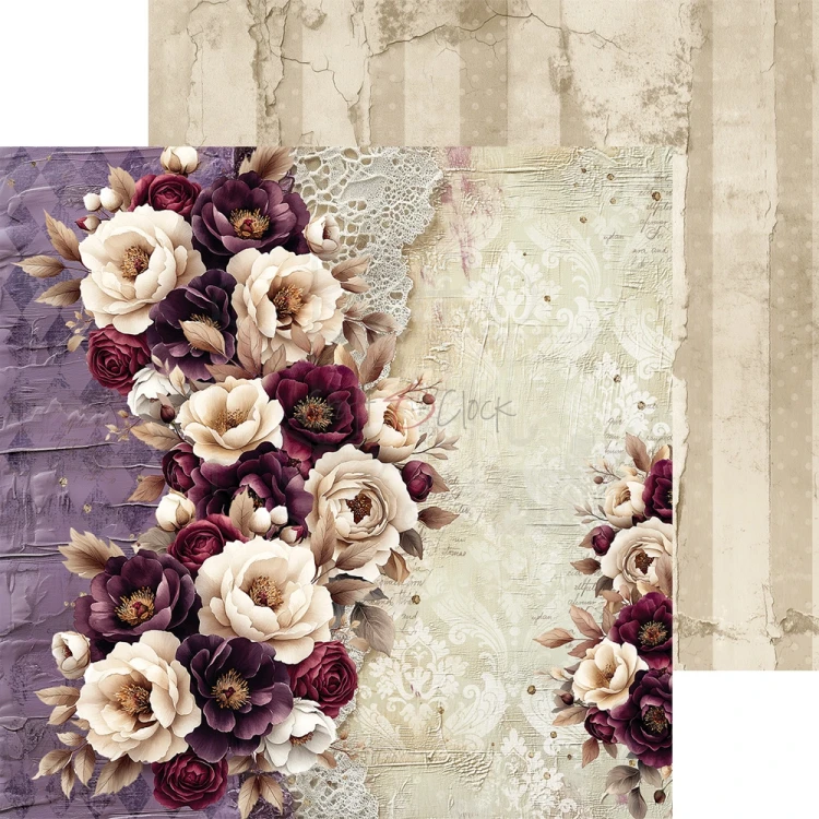 Zestaw papierów do scrapbookingu 20x20 Plum &amp; Caramel CC-C80-PC-07 Craft O'Clock