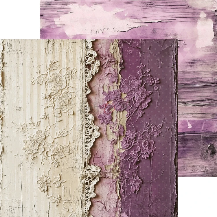 Zestaw papierów do scrapbookingu 20x20 Plum &amp; Caramel CC-C80-PC-07 Craft O'Clock