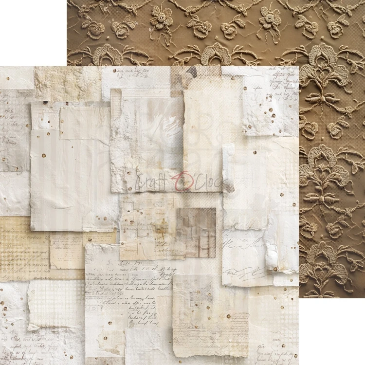 Zestaw papierów do scrapbookingu 20x20 Plum &amp; Caramel CC-C80-PC-07 Craft O'Clock