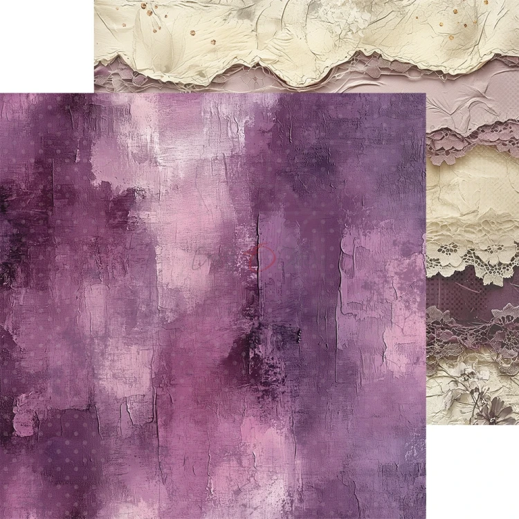 Zestaw papierów do scrapbookingu 20x20 Plum &amp; Caramel CC-C80-PC-07 Craft O'Clock