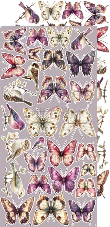 Zestaw dodatków 15x30 Plum &amp; Caramel Flowers &amp; More CC-C80-PC-11 Craft O'Clock