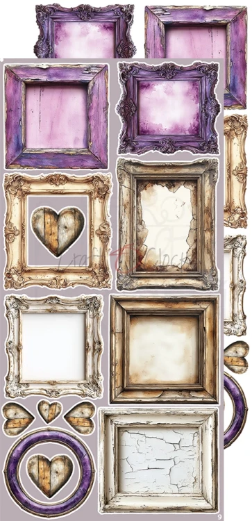 Zestaw dodatków 15x30 Plum &amp; Caramel Flowers &amp; More CC-C80-PC-11 Craft O'Clock