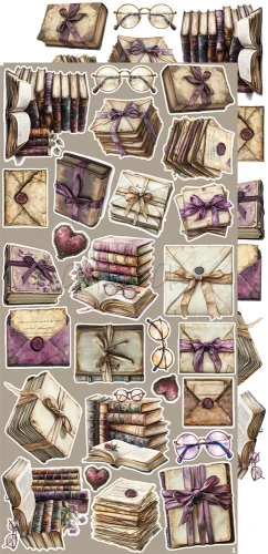 Zestaw dodatków 15x30 Plum &amp; Caramel Plum CC-C80-PC-12 Craft O'Clock