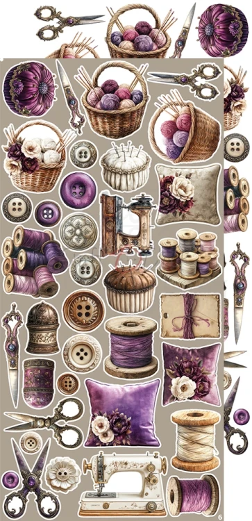 Zestaw dodatków 15x30 Plum &amp; Caramel Plum CC-C80-PC-12 Craft O'Clock