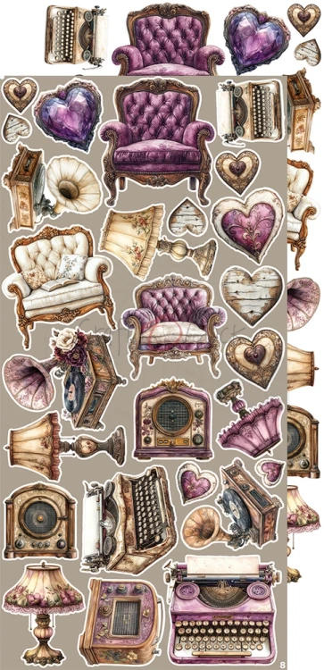 Zestaw dodatków 15x30 Plum &amp; Caramel Plum CC-C80-PC-12 Craft O'Clock