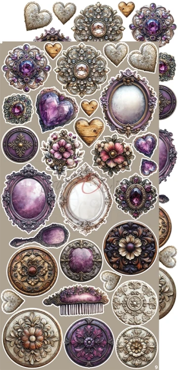 Zestaw dodatków 15x30 Plum &amp; Caramel Plum CC-C80-PC-12 Craft O'Clock