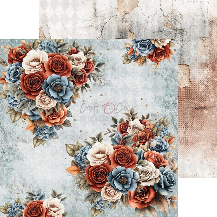 Zestaw papierów do scrapbookingu 20x20 Timeless Grace CC-C81-TG-07 Craft O'Clock