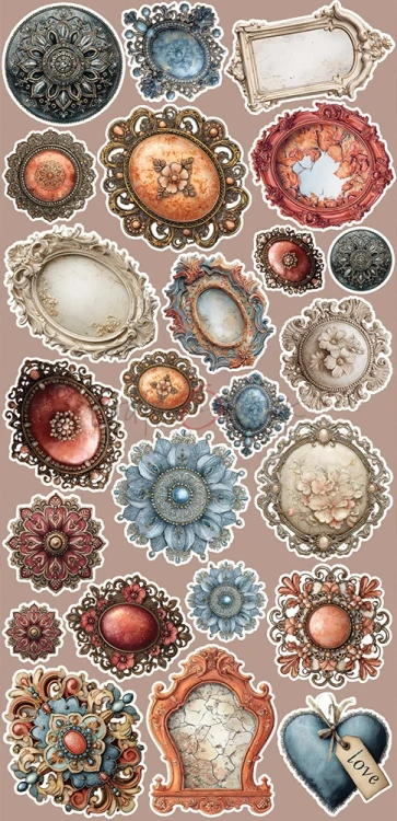 Zestaw dodatków 15x30 Timeless Grace Flowers &amp; More CC-C81-TG-11 Craft O'Clock