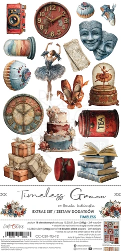 Zestaw dodatków 15x30 Timeless Grace Timeless CC-C81-TG-12 Craft O'Clock
