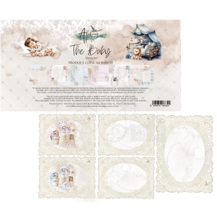 Zestaw papierów do scrapbookingu 30x30 The Baby - AA-BABY-07 Alchemy of Art
