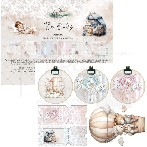 Zestaw papierów do scrapbookingu 20x20 The Baby - AA-BABY-08 Alchemy of Art