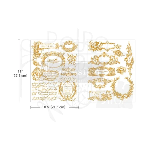 Rub-on decor transfer Kacha Label De Luxe 2 arkusze 680411 Prima