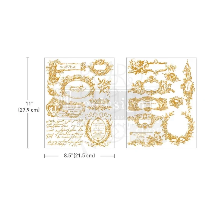 Rub-on decor transfer Kacha Label De Luxe 2 arkusze 680411 Prima