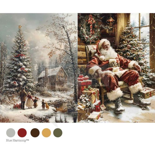 Papier fiber do decoupage A4 Silent Night Stories 678265 Prima