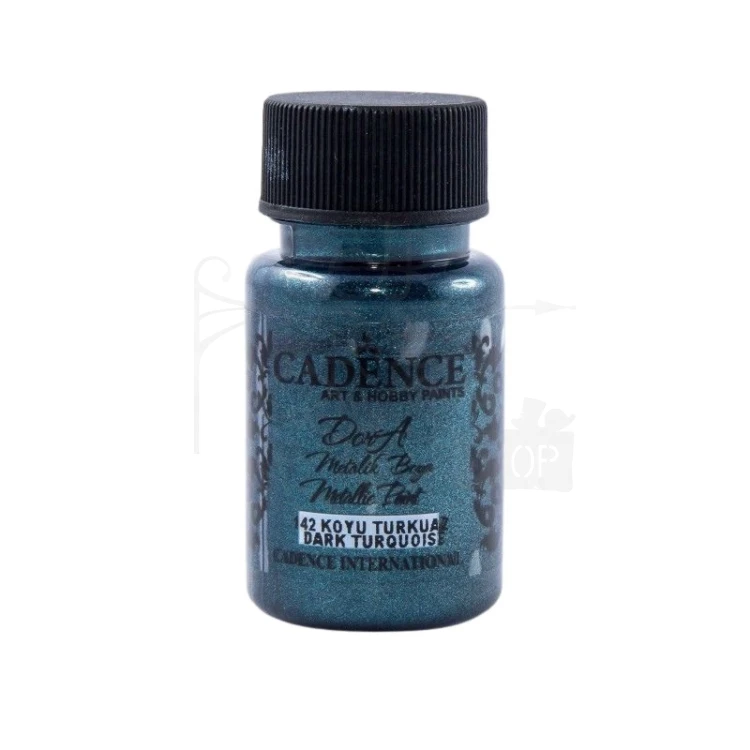 Farba dekoracyjna Dora metalik 50ml ciemny turkus DM142 Cadence