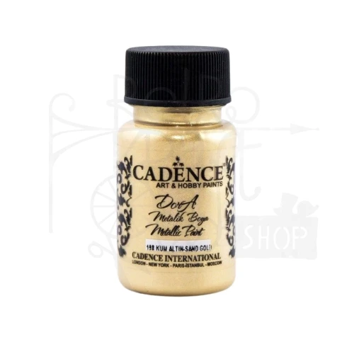 Farba dekoracyjna Dora metalik 50ml piaskowe złoto DM198 Cadence