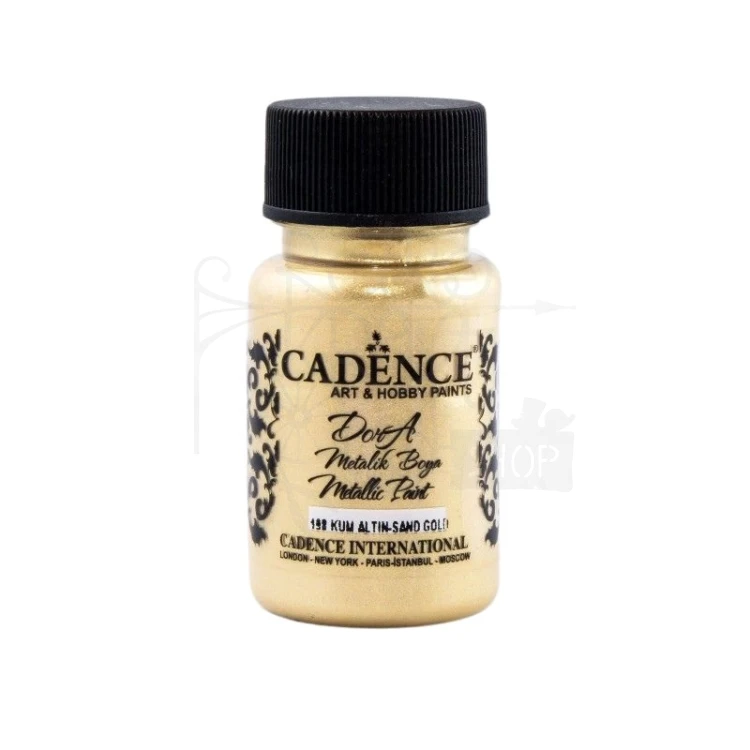 Farba dekoracyjna Dora metalik 50ml piaskowe złoto DM198 Cadence