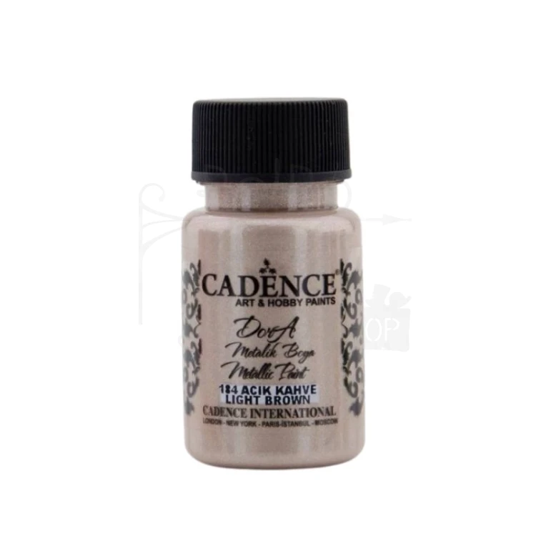Farba dekoracyjna Dora metalik 50ml jasny brąz DM184 Cadence