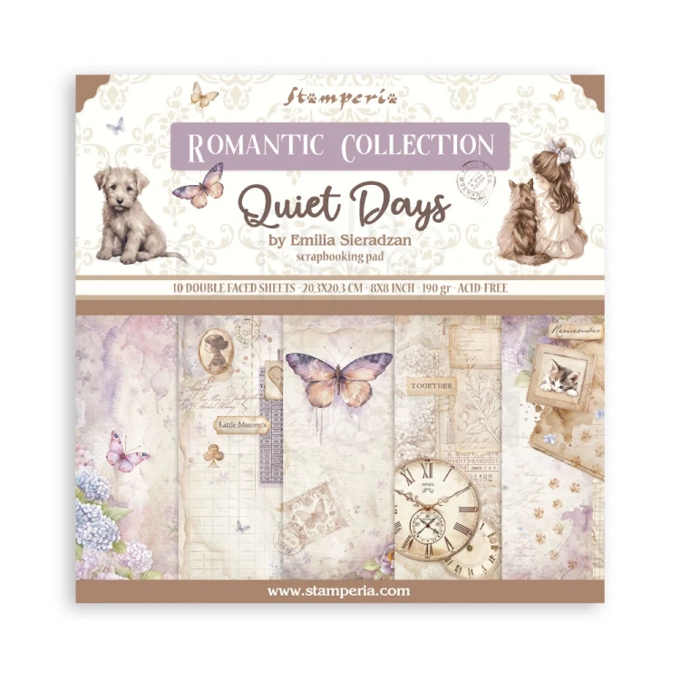 Zestaw papierów do scrapbookingu 20x20 Quiet Days SBBS134 Stamperia