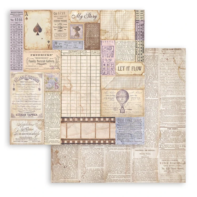 Zestaw papierów do scrapbookingu 20x20 Quiet Days SBBS134 Stamperia