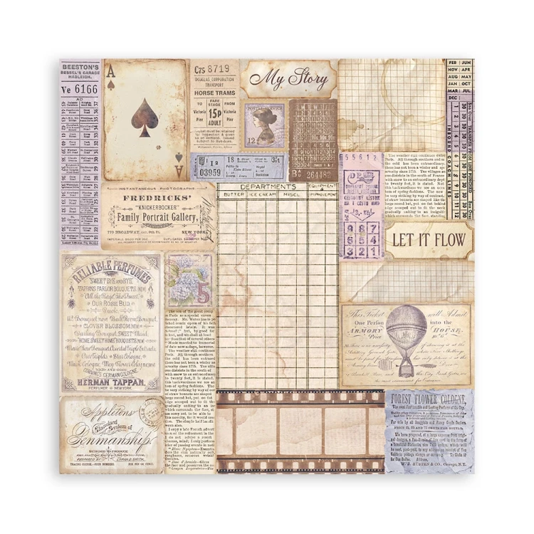 Zestaw papierów jednostronnych do scrapbookingu 20x20 Quiet Days 22 arkusze SBBSXB19 Stamperia