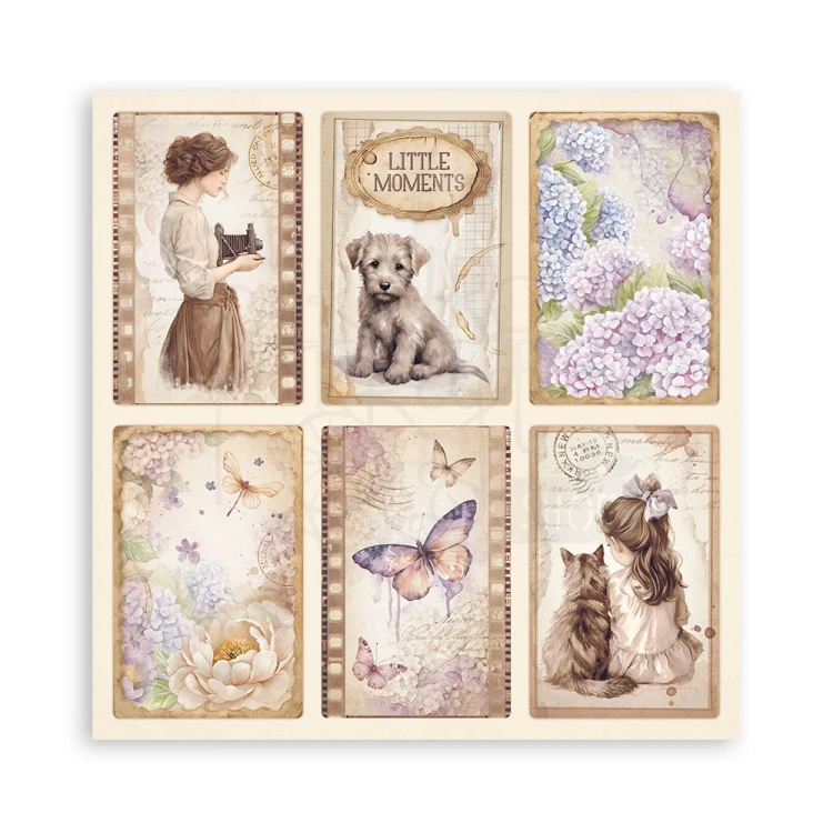 Zestaw papierów jednostronnych do scrapbookingu 20x20 Quiet Days 22 arkusze SBBSXB19 Stamperia