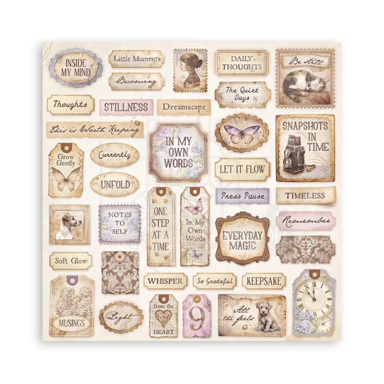 Zestaw papierów jednostronnych do scrapbookingu 20x20 Quiet Days 22 arkusze SBBSXB19 Stamperia