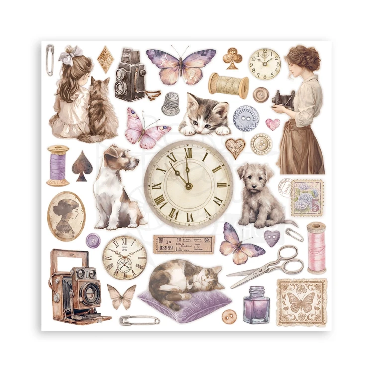 Zestaw papierów jednostronnych do scrapbookingu 20x20 Quiet Days 22 arkusze SBBSXB19 Stamperia